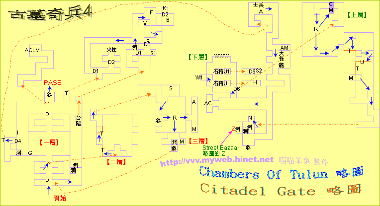 古墓奇兵4～Chambers Of Tulun & Citadel Gate 略圖