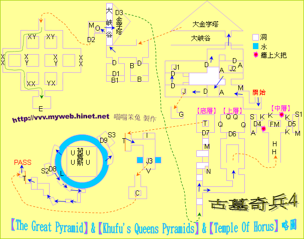 古墓奇兵4～The Great Pyramid & Khufu's Queens Pyramids & Temple Of Horus 略圖