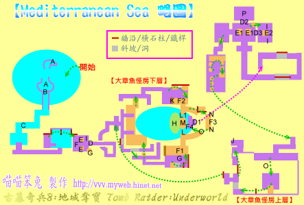 古墓奇兵8:地城奪寶 Tomb Raider:Underworld～Mediterranean Sea 略圖